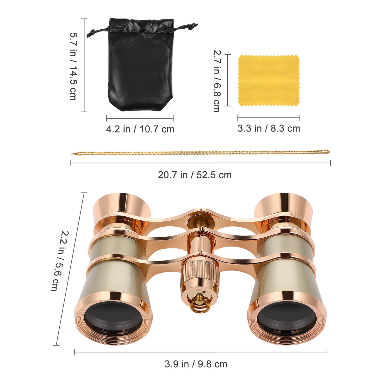 Scicalife 3X25 Theater Glasses Opera Binocular, Binocular With Chain, Wide Angle Binoculars, Vision Binoculars For Bird Watching